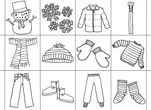 winter clothes bingo